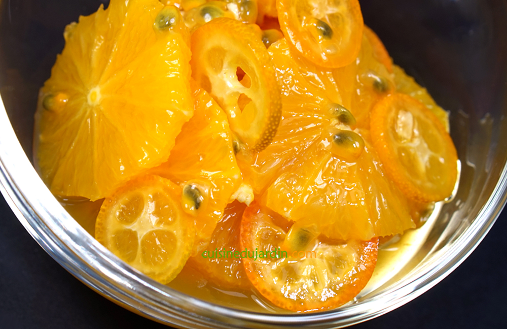 Salade d’orange et kumquat à la passion et aux épices